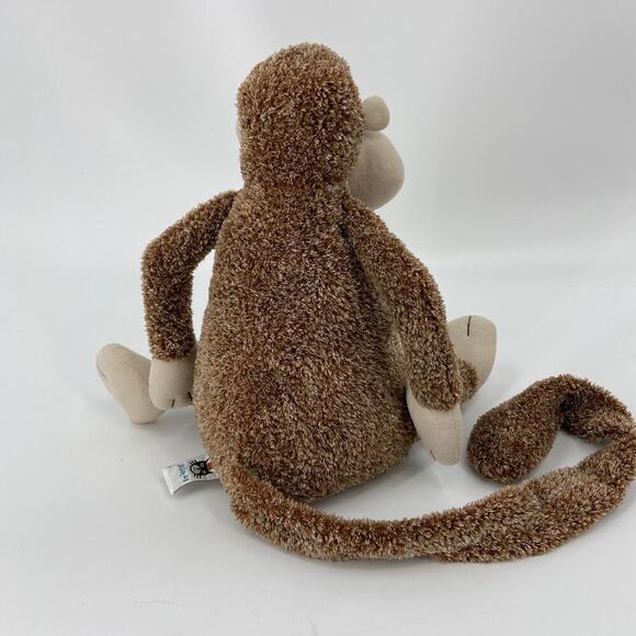 Jellycat Tum Tum Monkey Plush Brown 13 Inch Chimp Long Tail Stuffed Beans - Picture 5 of 10